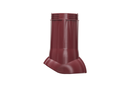 Выход вентиляционный неизолированный, 160 мм, RAL 3009,бордовый (для кровли RAL 3003, RAL 3005, RAL 3009, RAL 3011)