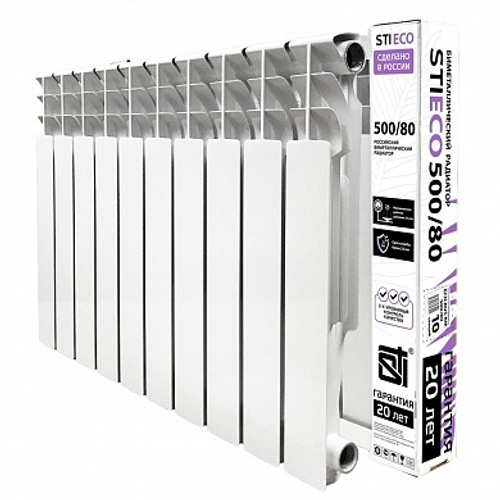 Биметаллический радиатор STI ECO RUS BM 500/80 10 сек.