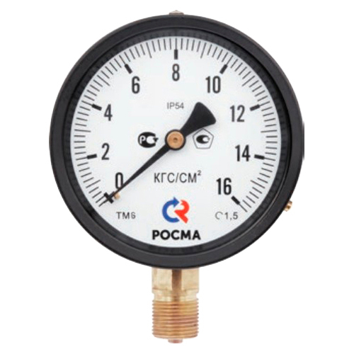 Манометр радиальный Росма ТМ-61GР.GG IP54 (G-25кгс/см2) М2Gх1.5 1.5 общетехнический специального исполнения, 15Gмм, тип - ТМ-61GР, радиальное присоединение, шкала (G-25кгс/см2), резьба М2Gх1.5, класс точности 1.5