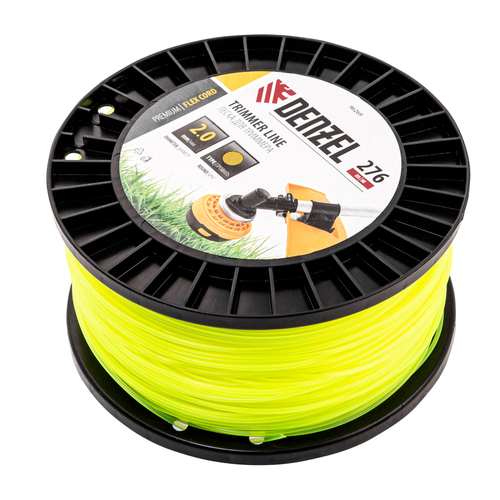 Леска для триммера круглая, 2,0мм х 276м, на DIN катушке FLEX CORD,  Denzel