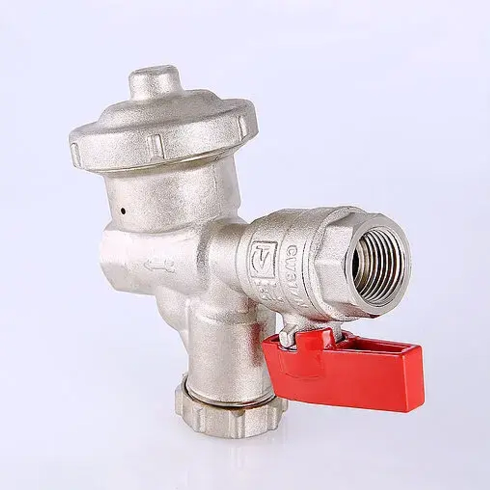 Кран шаровый с фильтром и редуктором давления ½"в x ½"в Valtec VT.300.N.04