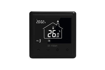 Ридан 088U0628R — Электронный комнатный термостат WT-RB с подключением 230V, черный