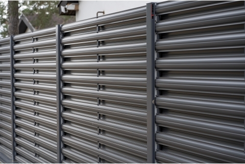 Штакетник Полукруглый Slim с прямым резом 0,4 PE RAL 7024 мокрый асфальт