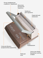 Переплетчик ГЕЛЕОС БП-16 коричневый от производителя