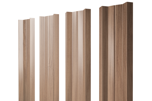 Штакетник М-образный А с прямым резом 0,45 Print Elite Honey Wood TwinColor