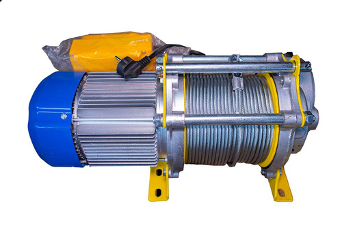 Лебедка электрическая 300/600кг 60/30м с канатом 220В 24м/мин алюминиевый корпус TOR KCD (TSA)