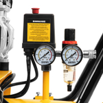 Компрессор безмасляный, малошумный DLS 3300/100, 3300 Вт,3x1100, 100 л, 570 л/мин ,блок управления Denzel