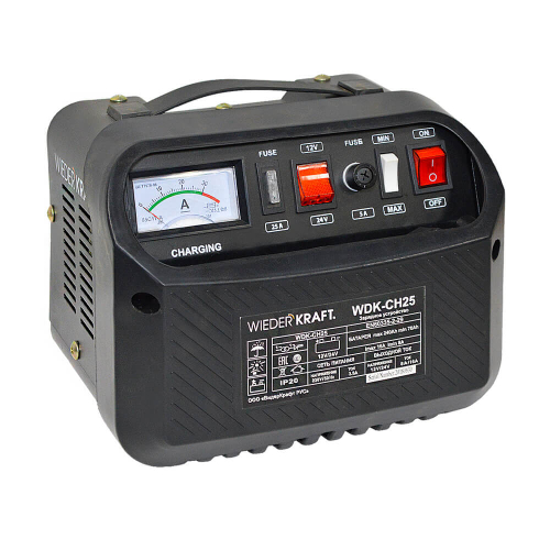 WDK-CH25 Зарядное устройство для аккумуляторов емкостью до 240А/Ч, 12/24В, ток зарядки до 8/16А