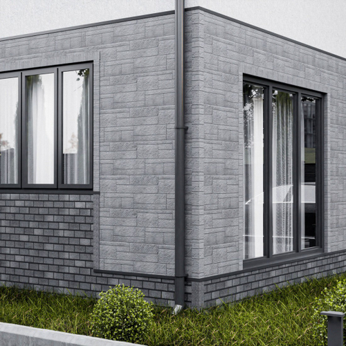 Фасадная плитка ТехноНиколь Hauberk Цокольный кирпич Альпийский 2 м2/упак, упак