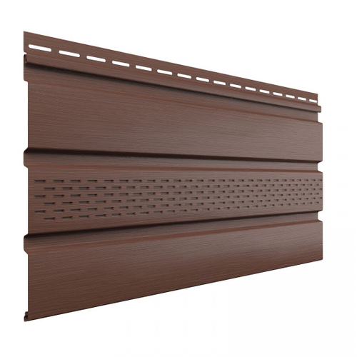 Софит ТехноНиколь Оптима частично перфорированный Каштан 3 м, шт