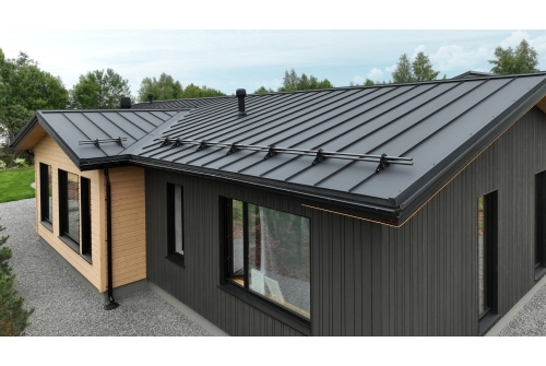 Кликфальц Pro Grand Line 0,5 Rooftop Бархат с пленкой на замках RAL 9005 черный