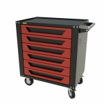 GTS6.red Тележка инструментальная Garopt 6 ящиков КРАСНАЯ, центральный замок, увеличенные колеса, доводчики, GAROPT Серия "Standart"