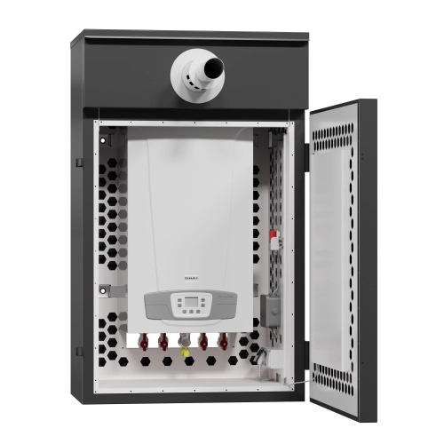 Котельная наружного размещения KRATS 24кВт 2 контурный, настенный, с газовым котлом Baxi ECO Life 24 F