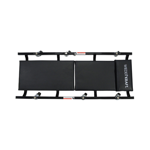 WDK-86044  Лежак ремонтный подкатной на 8-ми колёсах, складной, металлическая основа, порол. матрац