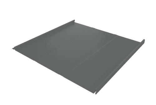 Фальц двойной стоячий Line Grand Line 0,45 PE с пленкой на замках RAL 7005 мышино-серый