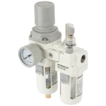 AC3010-03 Блок подготовки воздуха 3/8" с фильтром, манометром, маслораспылителем и регулятором давления