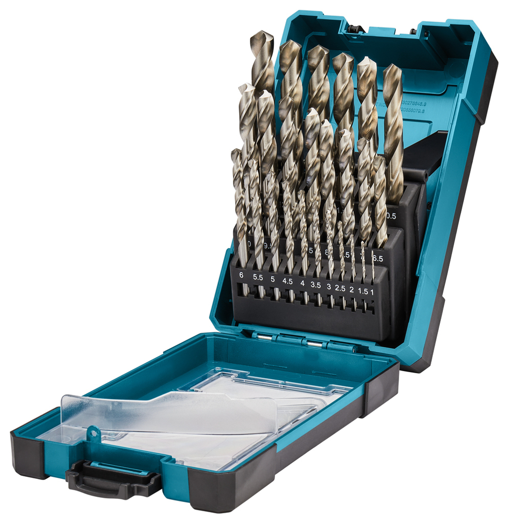 Набор сверл по металлу HSS-G (1-13 мм, шаг 0.5 мм) 25 шт Makita D-67555