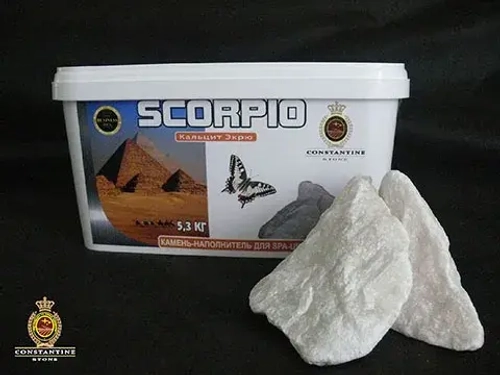Камень для бани Скорпион Кальцит Экрю 5,3 кг