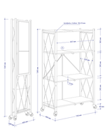 Стеллаж складной ГЕЛЕОС Атлант-4, черный