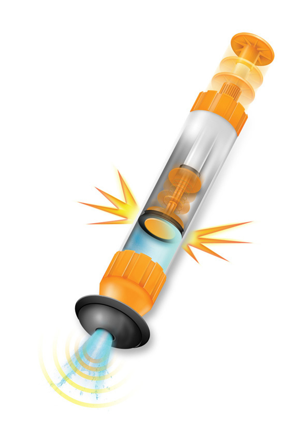 Вантуз "Энергия" для удаления засоров гидроударом, в комплекте с тремя насадками