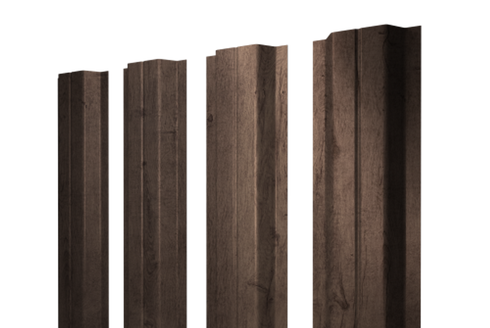 Штакетник П-образный A с прямым резом 0,45 Print Premium Almond Wood Fresh