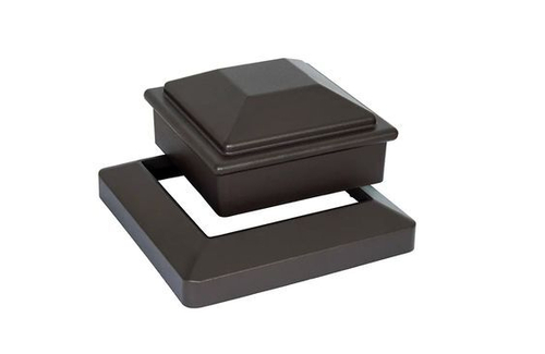 Крышка+юбка алюминий 125*125мм для столба 3D SINGARAJA