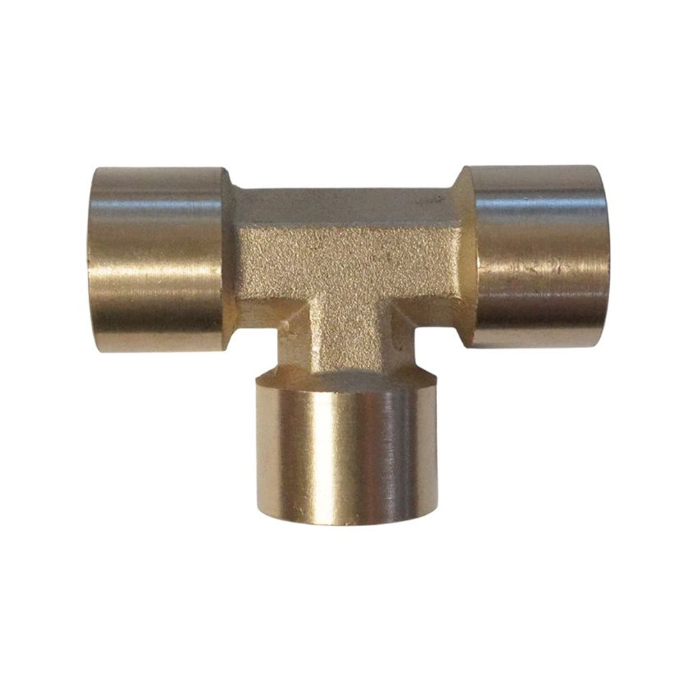WDK-43PFB Фитинг T - образный, резъба 1/2" PT, F-F-F (внутренний), латунь