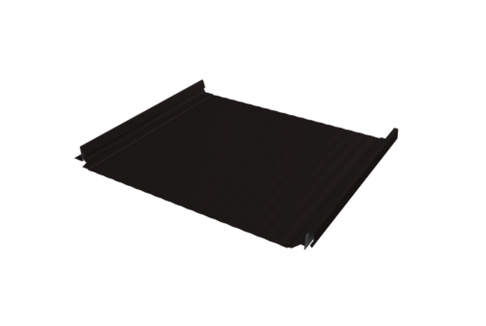 Кликфальц Pro Gofr Grand Line 0,5 Drap с пленкой на замках RAL 9005 черный
