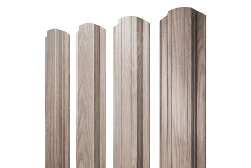 Штакетник Прямоугольный фигурный 0,45 Print Elite White Wood TwinColor