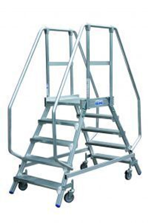 Лестница - платформа двухсторонняя с 6-мя алюмин. Ступеньками (нов.)