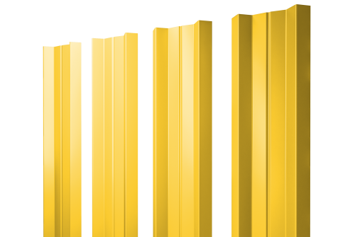 Штакетник М-образный А с прямым резом 0,45 PE RAL 1018 цинково-желтый