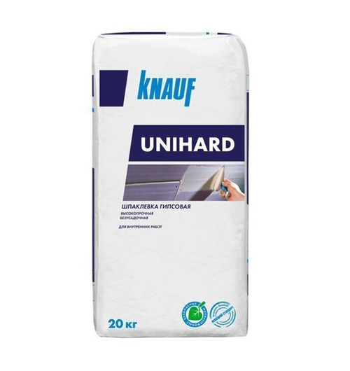 Шпаклевка гипсовая Knauf Унихард высокопрочная 20 кг, шт
