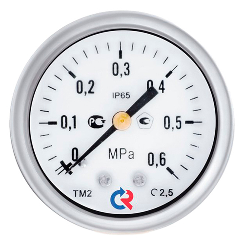 Манометр осевой Росма ТМ-22GТ.GG (G-6МПа) G1/4 2.5 виброустойчивый (готовый к гидрозаполнению) 15Gмм, тип - ТМ-22GТ, осевое присоединение, шкала (G-6МПа), резьба G1/4, класс точности 2.5, цвет хром