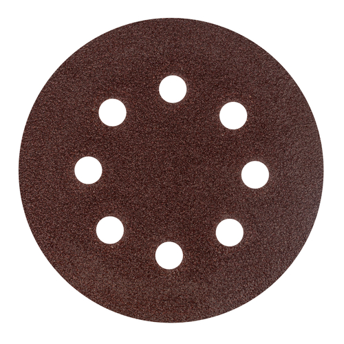 Круг абразивный на ворсовой подложке под "липучку", перфорированный, P 40, 125 мм, 5 шт Сибртех