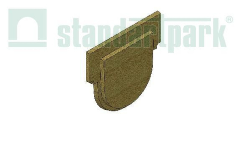 Заглушка торцевая полимербетонная для лотка водоотводного полимербетонного 6721-5D