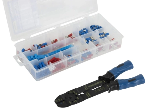 SE201 Набор для обжима с клещами и клеммами 201 пр, обжимка контактов