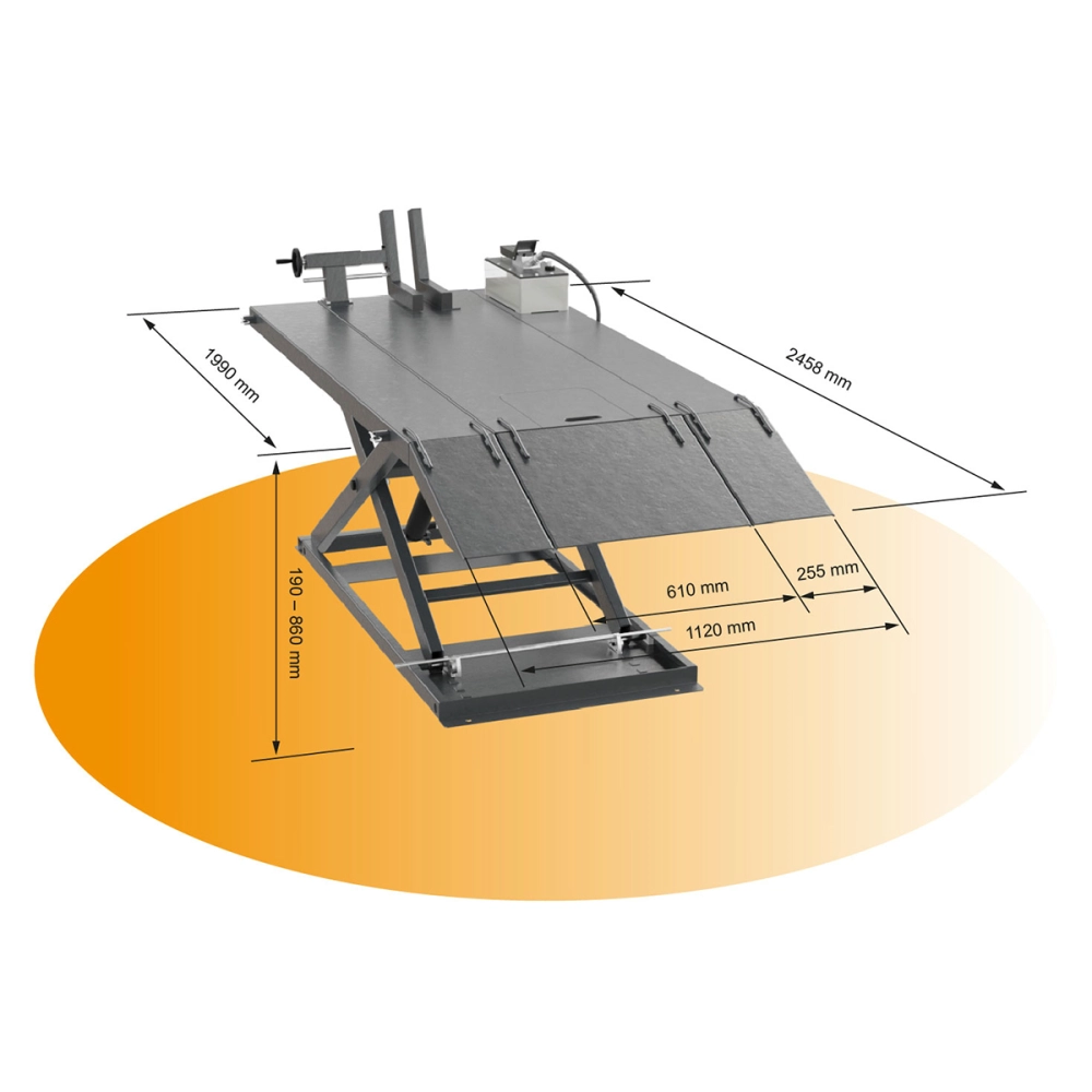 WDK-FC75W Подъемник пневмогидравлический 0,7 тонн для мототехники