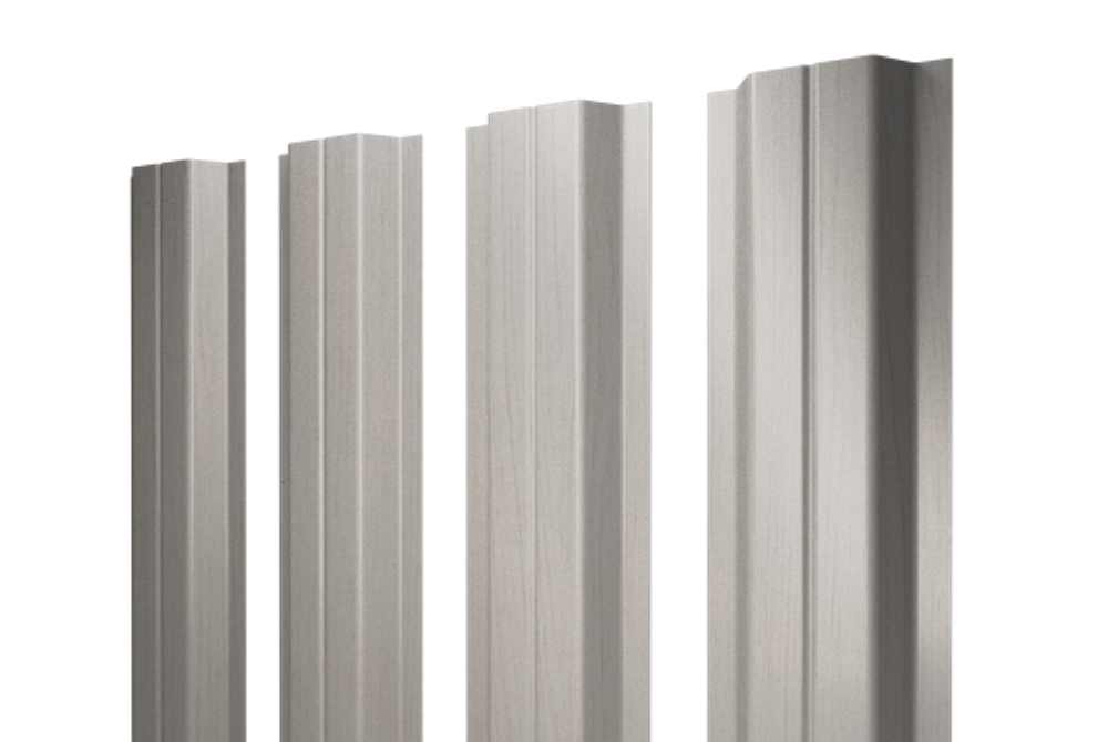 Штакетник П-образный A с прямым резом 0,45 Print Elite Milky Wood TwinColor