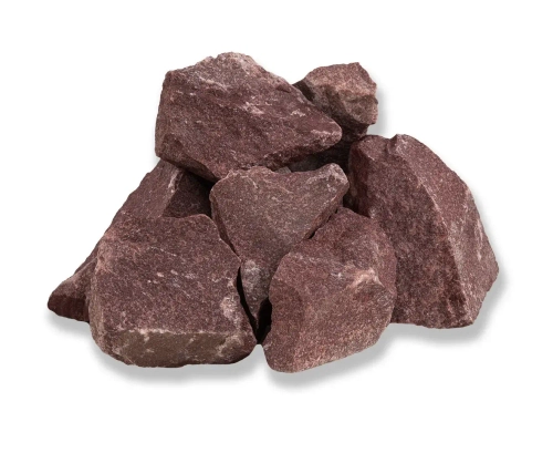 Камень для бани ИзиСтим Кварцит малиновый колотый 20 кг