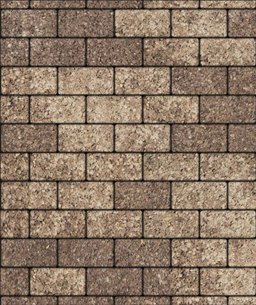 Тротуарная плитка Поревит Колормикс гладкий "ПРЯМОУГОЛЬНИК" Б.2.П.8