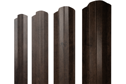 Штакетник М-образный B фигурный 0,45 Print Elite Antique Wood TwinColor