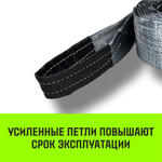 Трос буксировочный HITCH REGULAR, масса авто 2,5т, разрывная 7,5т, 5,0м, лента 50мм, петля-петля