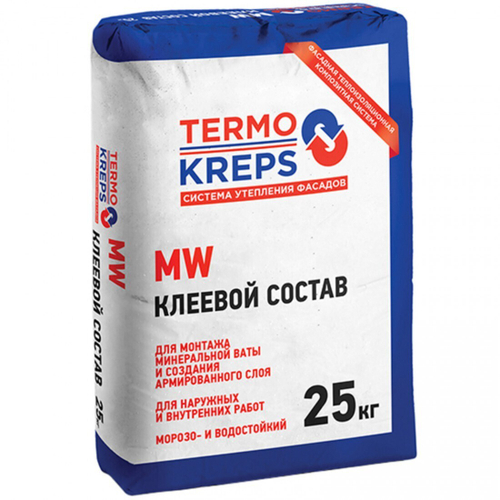 Штукатурно-клеевая смесь TERMOKREPS MW для минеральной ваты 25 кг, шт