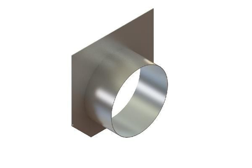 Заглушка торцевая стальная с водоотводом для лотка водоотводного бетонного 4769-D