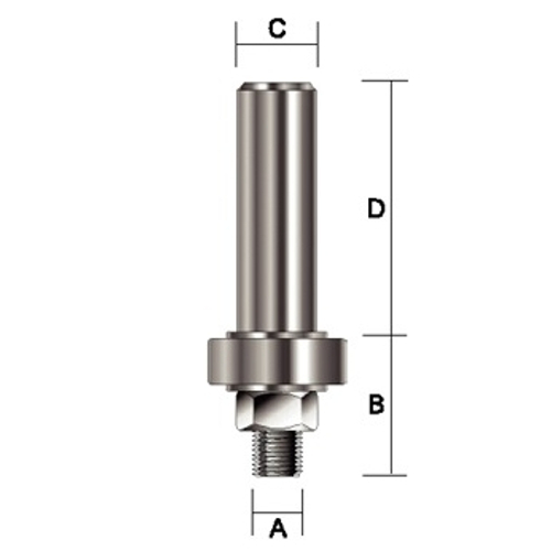 Стержень с гайкой для фрезы 23.8х8, S12 Makita D-12108