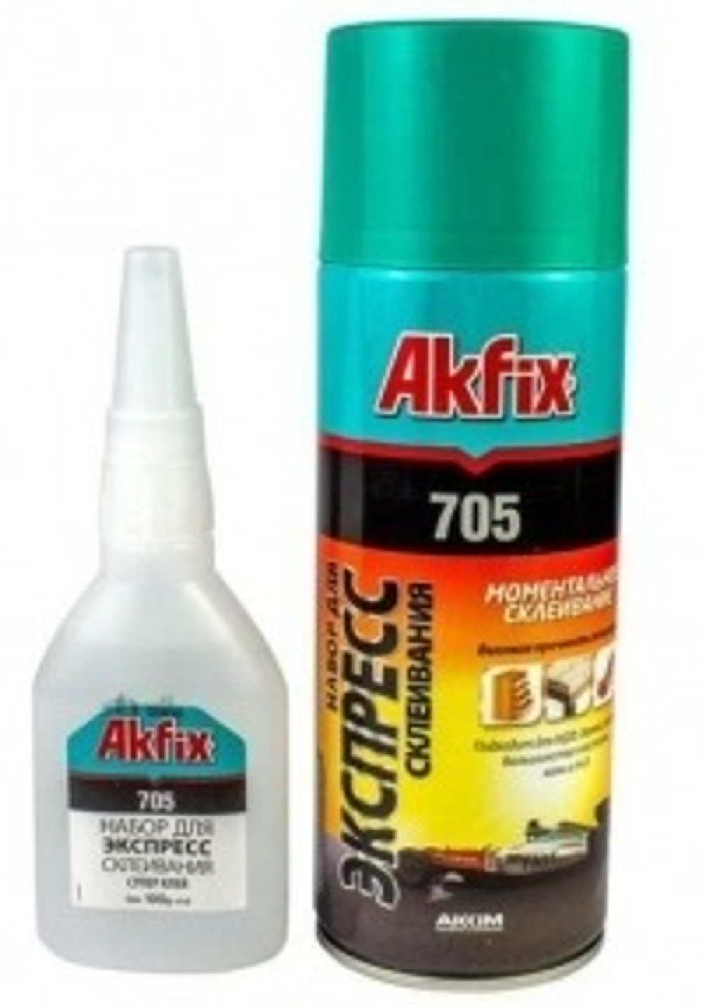 AKFIX 705 НАБОР ДЛЯ ЭКСПРЕСС СКЛЕИВАНИЯ (супер клей)