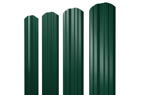 Штакетник Twin фигурный 0,45 PE-Double RAL 6005 зеленый мох