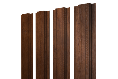 Штакетник Прямоугольный с прямым резом 0,45 Print-Double Premium Golden Wood Fresh