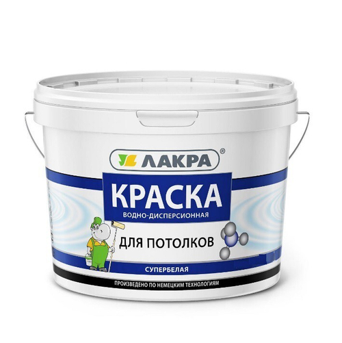 Краска Лакра Для потолков супербелая 6,5 кг, шт