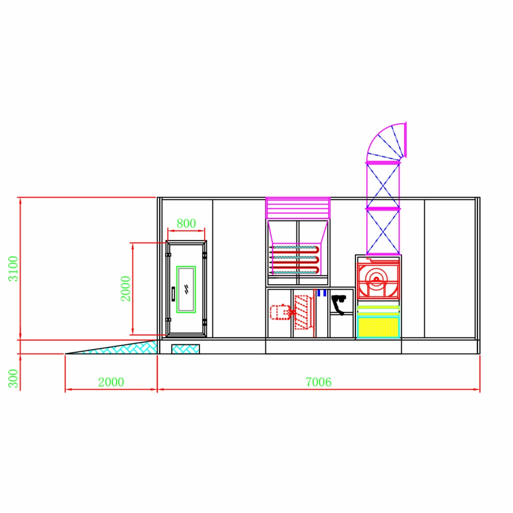 WDK-210ER Окрасочно-сушильная камера на электрических ТЭНах